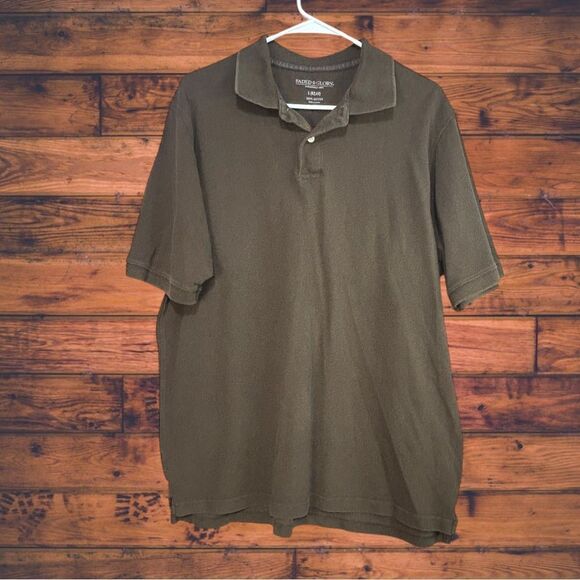 5 for $25🔥Faded Glory Brown Polo Shirt Large (42/44) - Picture 1 of 4